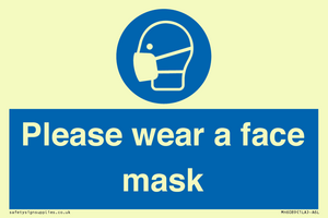 Please wear a face mask
